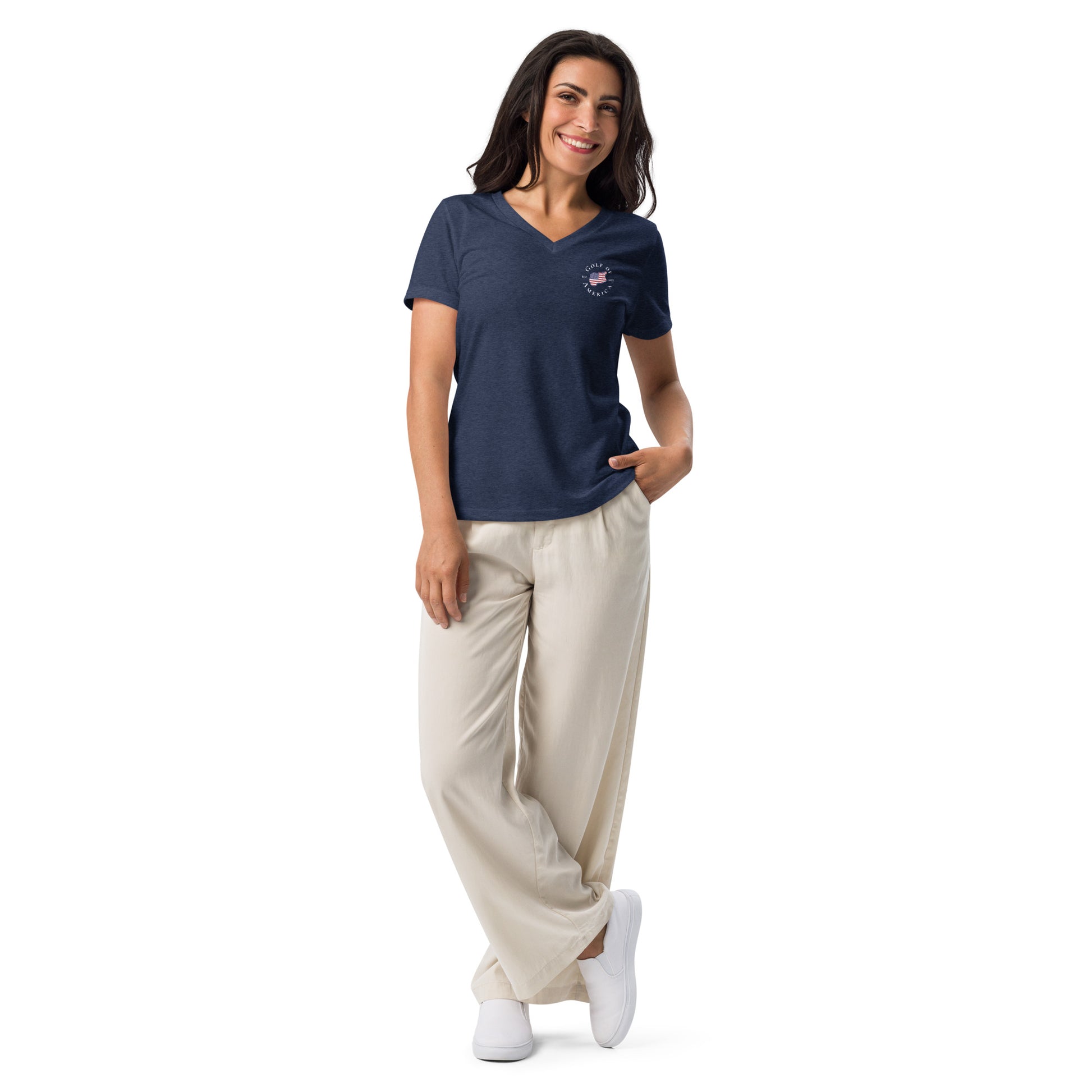 USA GOA Relaxed V-Neck Tee - Golf of America